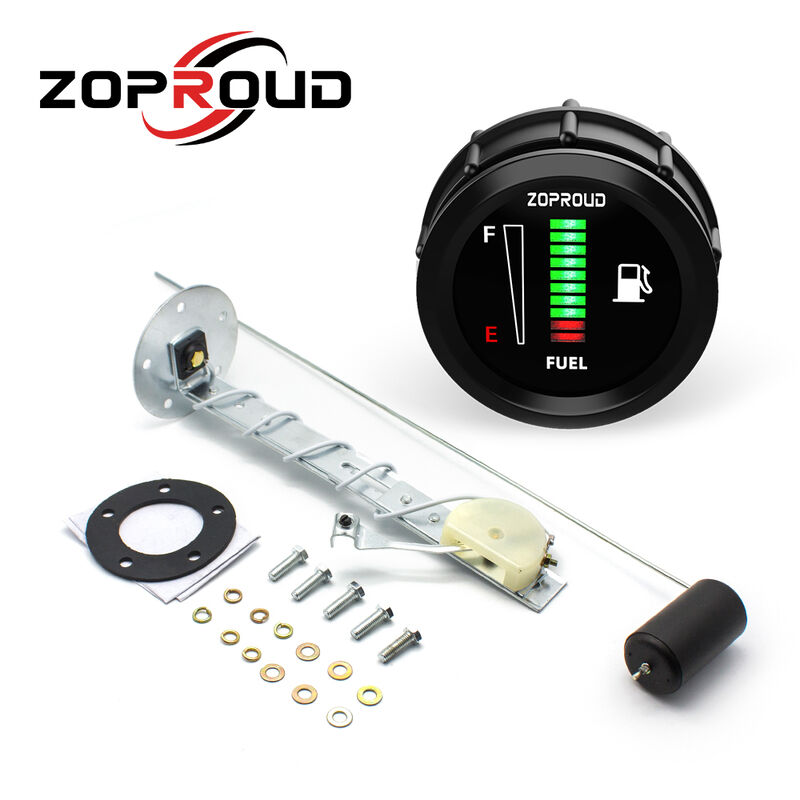 ZOPROUD DIGITAL LED FUEL LEVEL GAUGE 12V/24V